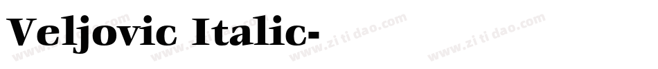 Veljovic Italic字体转换